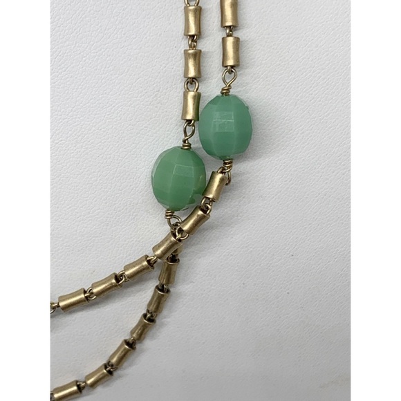 J. Crew Faceted Jade Green Beads Necklace - Picture 2 of 3